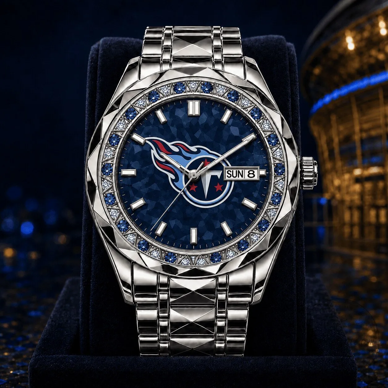 Tennessee Titans National Football League Men's Diamond Watch