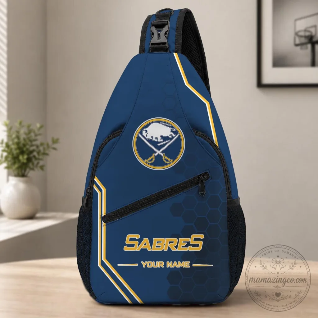 Buffalo Sabres Personalized Crossbody Sling Bag for Hockey Fans Buffalo Sabres Personalized Crossbody Sling Bag for Hockey Fans