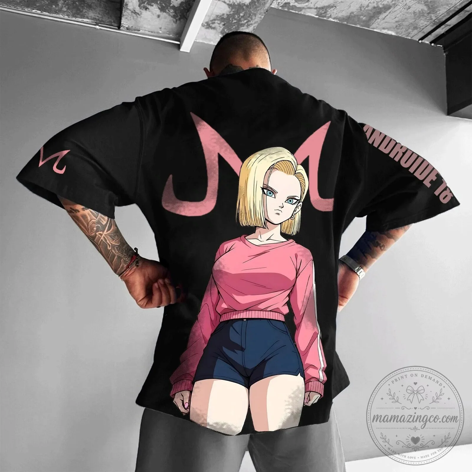 Dragon Ball Z Android 18 Anime Manga Graphic Short Sleeve T-Shirt 2 Dragon Ball Z Android 18 Anime Manga Graphic Short Sleeve T-Shirt