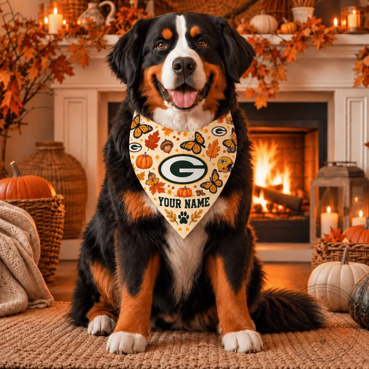 Green Bay Packers Personalized Pet Bandana for Dogs and Cats 3 Green Bay Packers Personalized Pet Bandana for Dogs and Cats