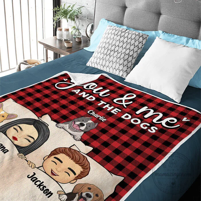 Personalized You And Me And The Fur Babies Red Plaid Blanket 16 Personalized You And Me And The Fur Babies Red Plaid Blanket