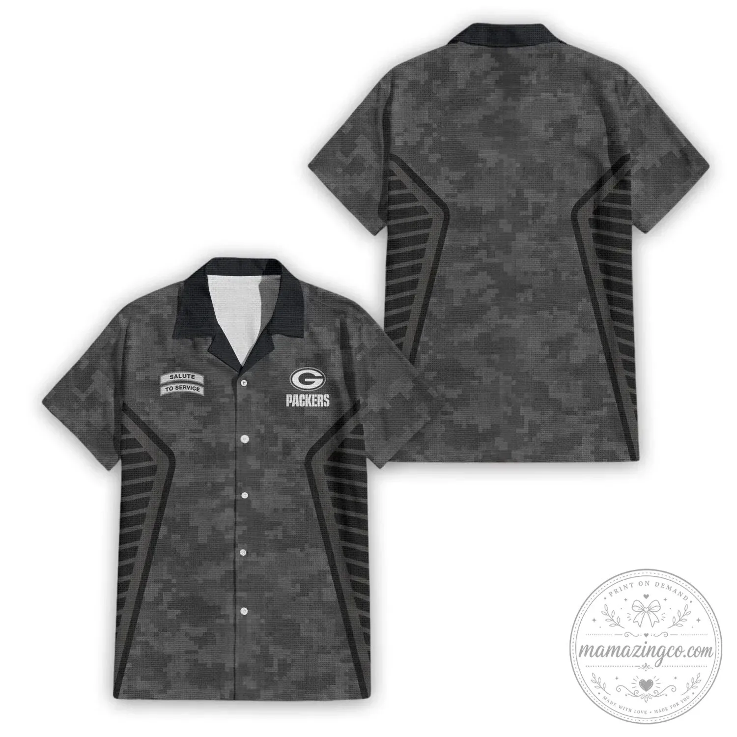 Premium Hawaiian Shirt for Salute To Service by Green Bay Packers 1 Premium Hawaiian Shirt for Salute To Service by Green Bay Packers