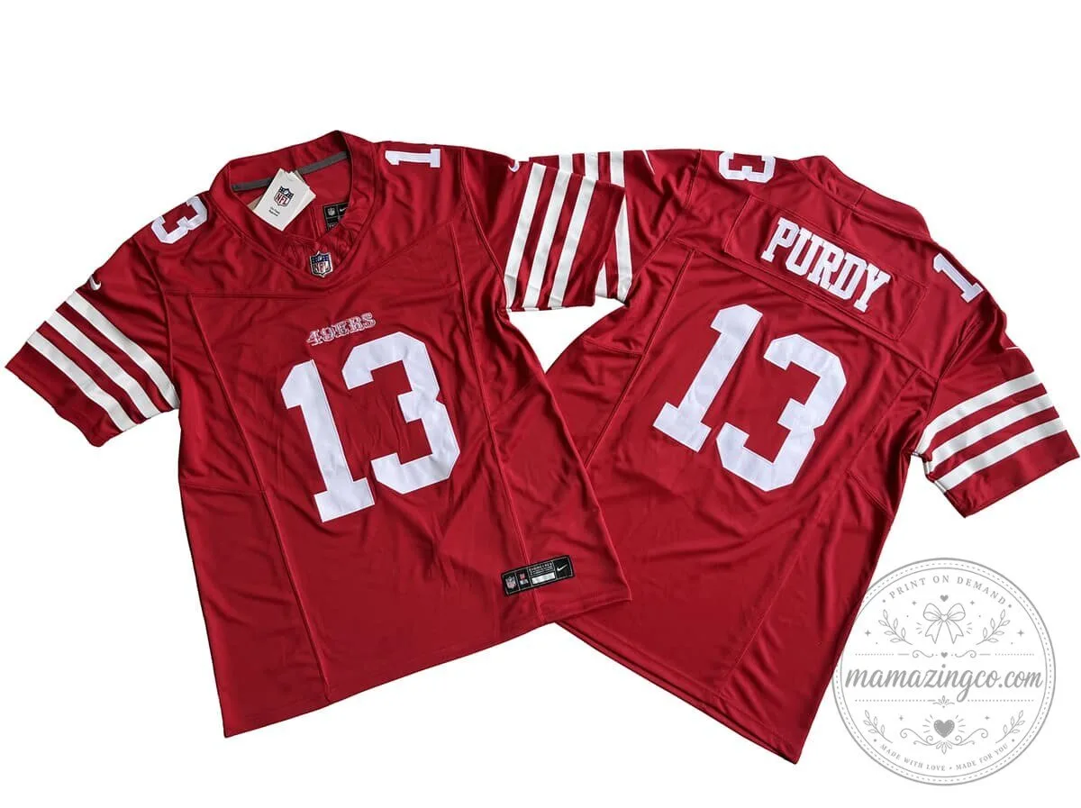 Brock Purdy San Francisco 49ers Scarlet Red Football Jersey Number 13