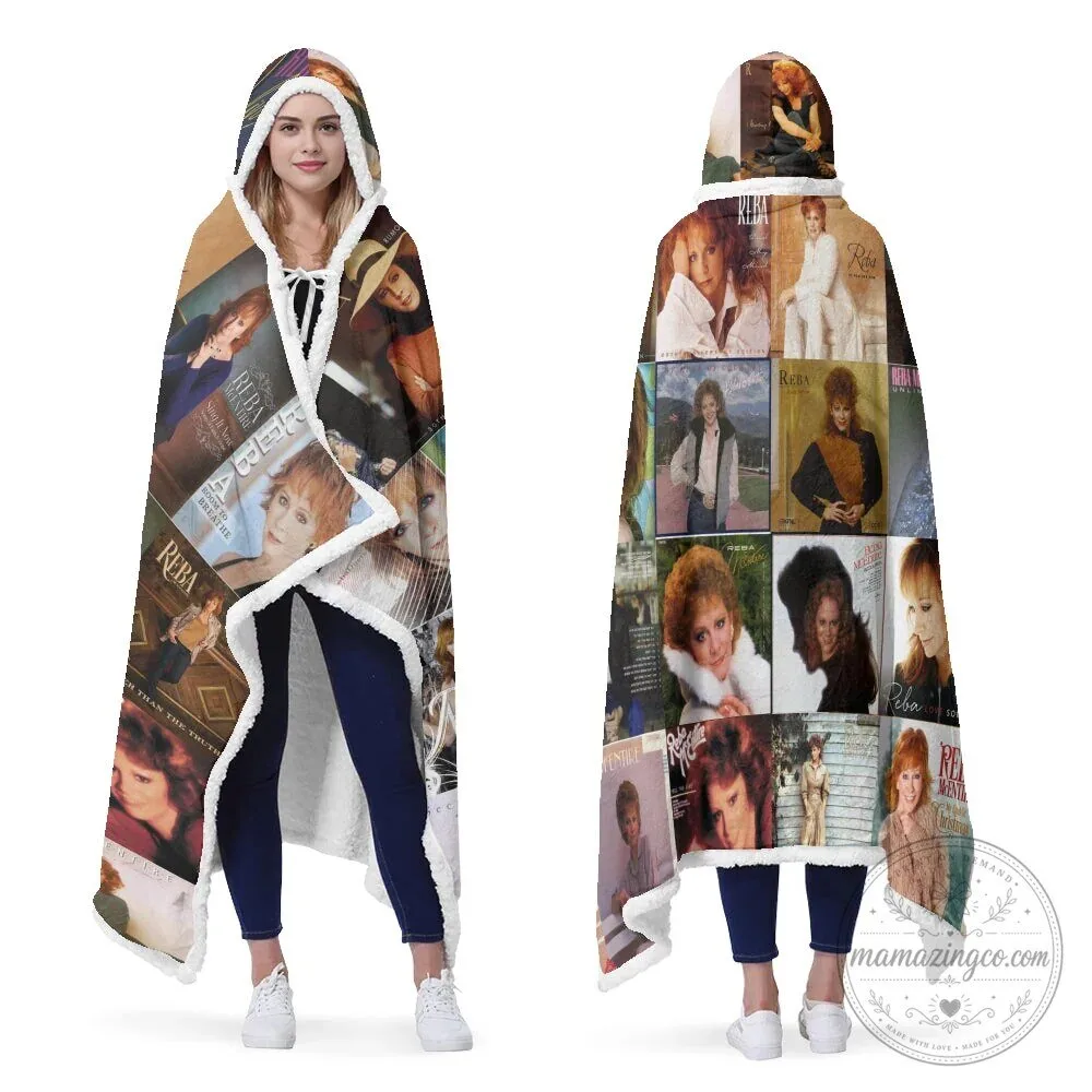Reba McEntire Country Music Album Covers Hooded Blanket 11 Reba McEntire Country Music Album Covers Hooded Blanket