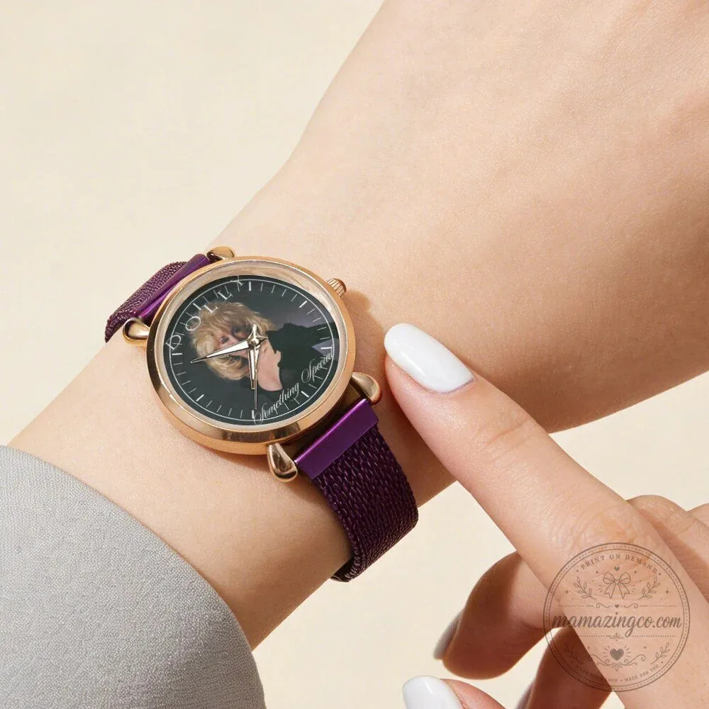 Dolly Parton Vintage Portrait Country Music Icon Watch with Black Mesh Band 96 Dolly Parton Vintage Portrait Country Music Icon Watch with Black Mesh Band