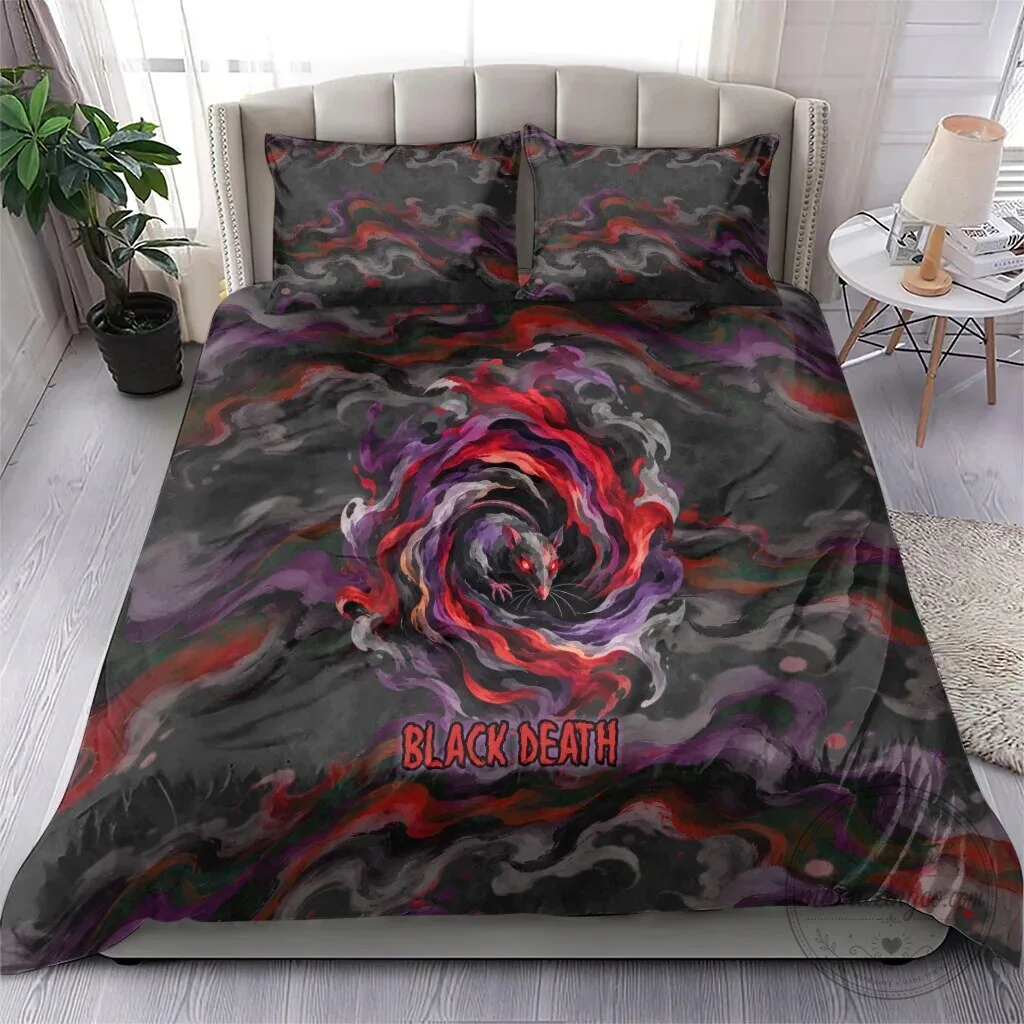 Black Death Plague Doctor Rat Horror Gothic Fantasy Bedding Set 10 Black Death Plague Doctor Rat Horror Gothic Fantasy Bedding Set
