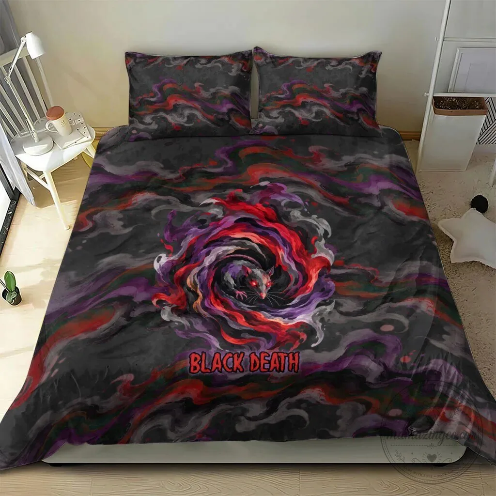 Black Death Plague Doctor Rat Horror Gothic Fantasy Bedding Set 12 Black Death Plague Doctor Rat Horror Gothic Fantasy Bedding Set
