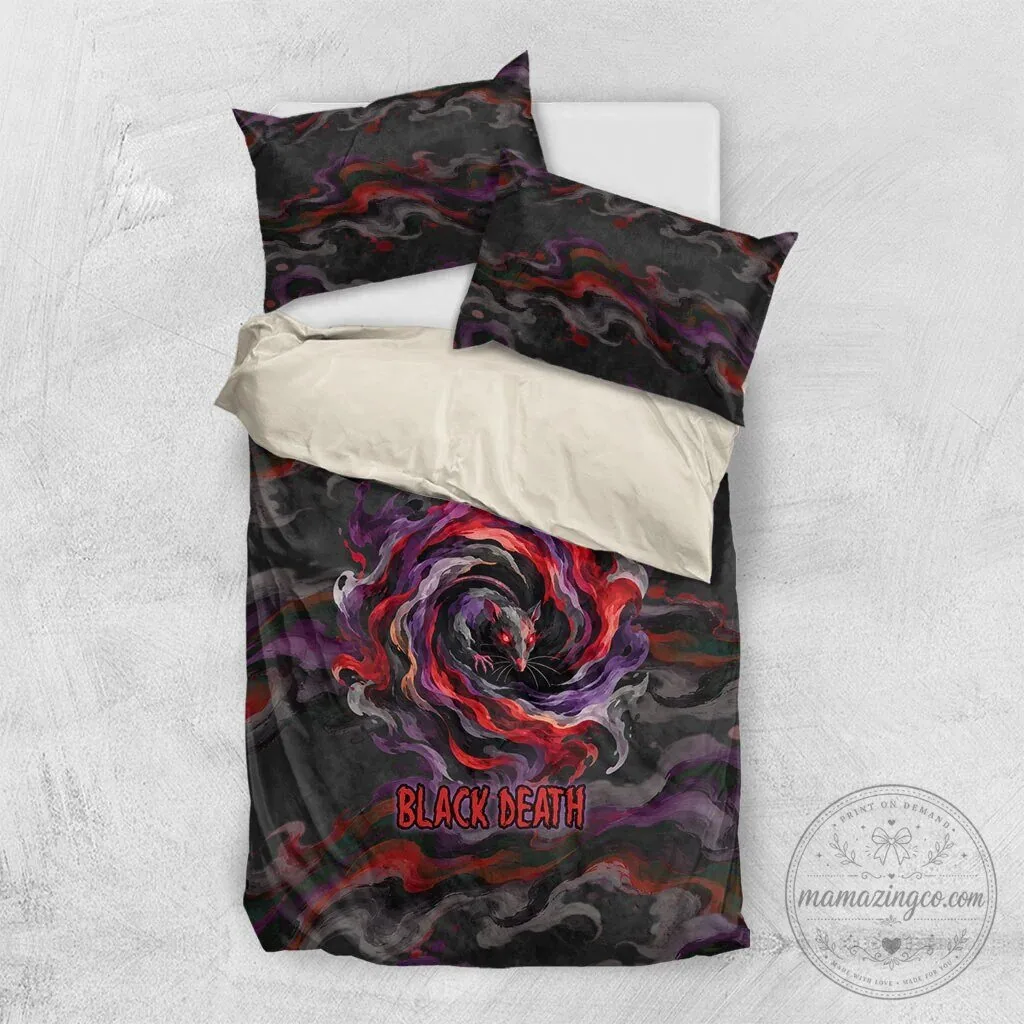 Black Death Plague Doctor Rat Horror Gothic Fantasy Bedding Set 13 Black Death Plague Doctor Rat Horror Gothic Fantasy Bedding Set