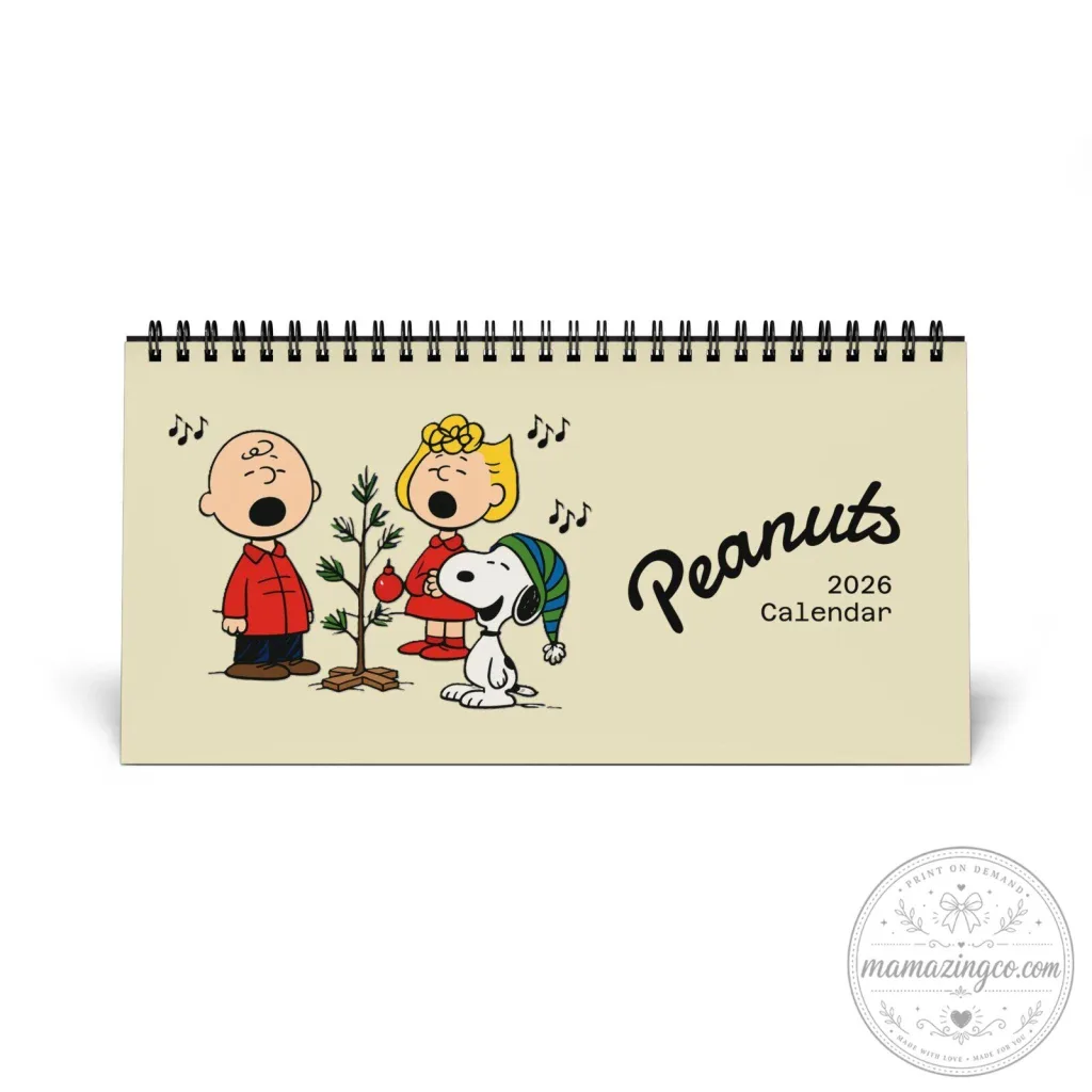 Peanuts Charlie Brown Snoopy Christmas Caroling 2026 Desk Calendar Peanuts Charlie Brown Snoopy Christmas Caroling 2026 Desk Calendar