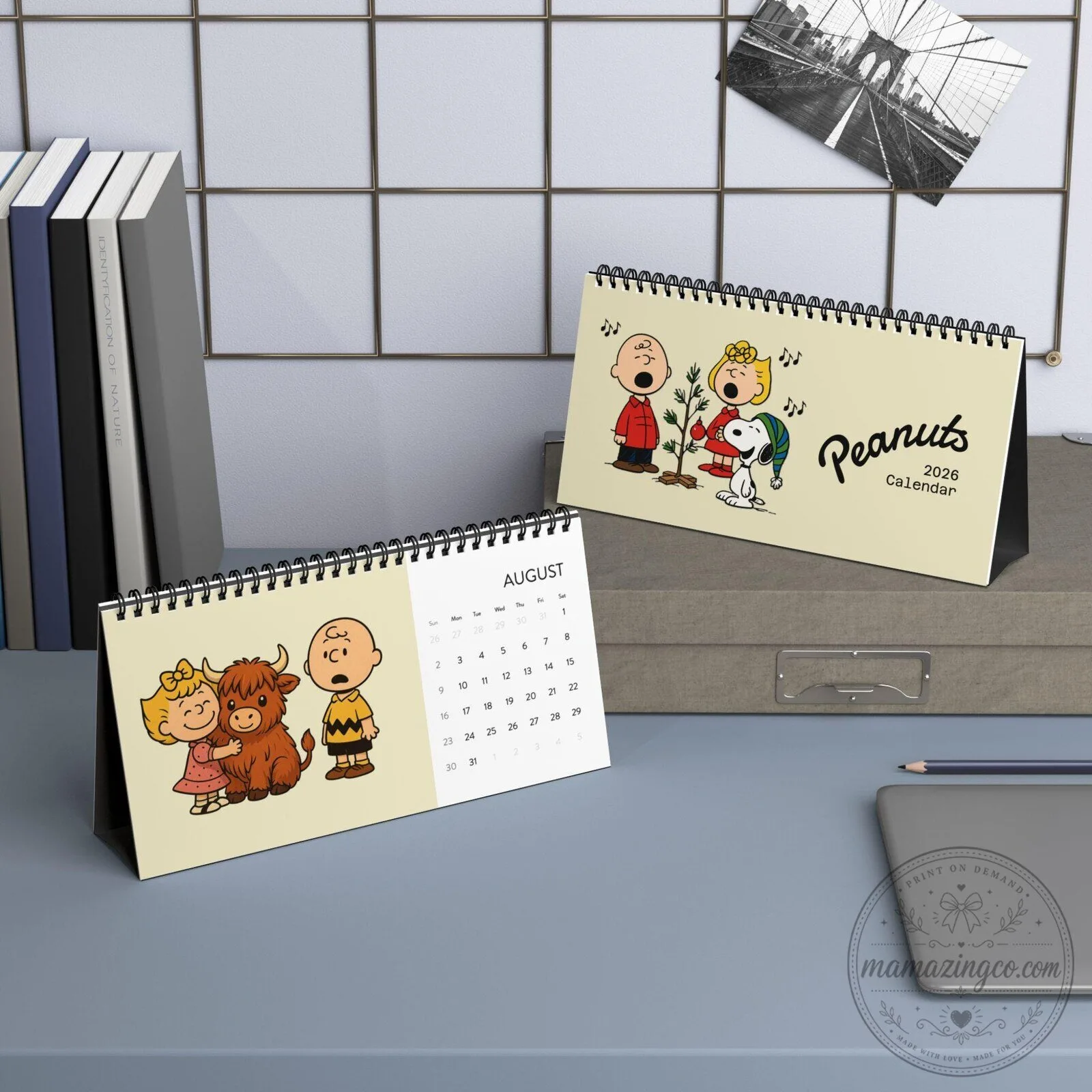 Peanuts Charlie Brown Snoopy Christmas Caroling 2026 Desk Calendar 15 Peanuts Charlie Brown Snoopy Christmas Caroling 2026 Desk Calendar
